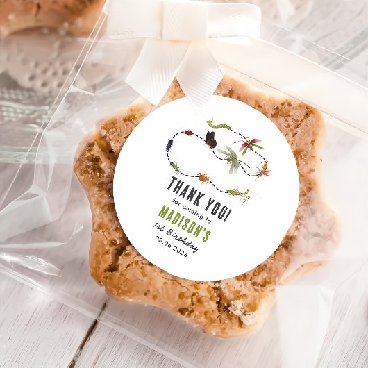 Bugs & Insecten  verjaardagsfeestje Ronde Sticker