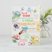 Bugs, insectes, invitation à l'anniversaire du gar (Debout devant)