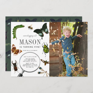 Bugs & Insects  Boy Foto Birthday Kaart