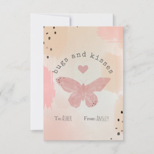 Bugs & Kisses Kinder Butterfly School Valentijn (Voorkant)