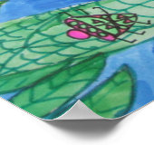 Bugs op bladeren Waterverf Poster (Hoek)