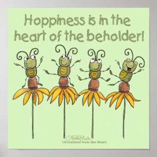 Bugs op bloemen poster