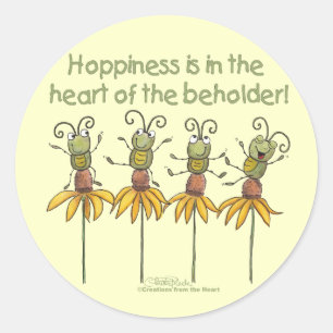 Bugs op bloemen ronde sticker