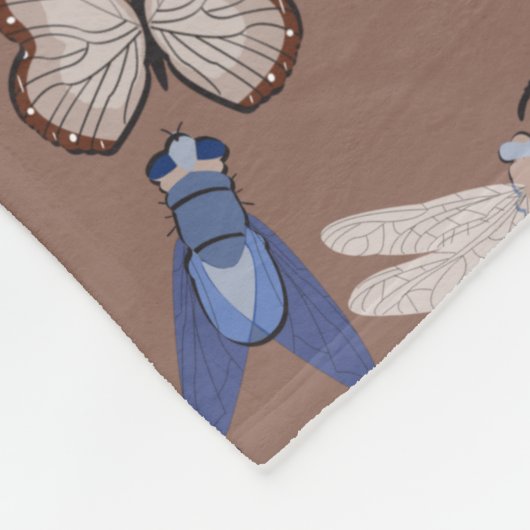 Bugs Pattern Fleece Deken (Hoek)