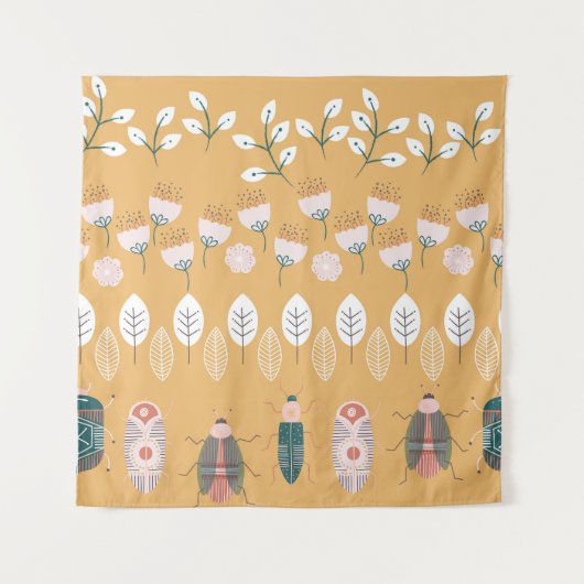 Bugs, planten:  grens ingesteld. wandkleed (Voorkant)