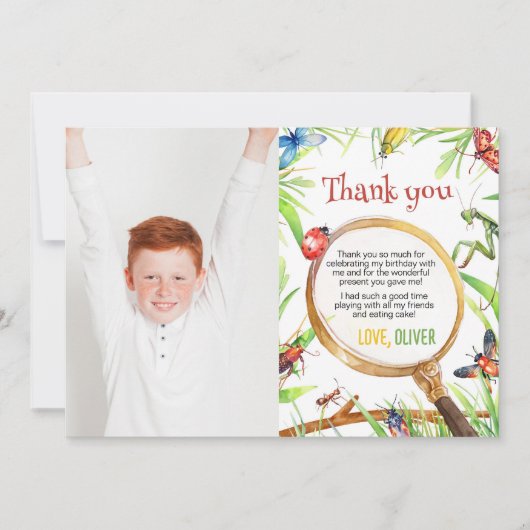Bugs Verjaardags Foto Bedankkaart (Voorkant)