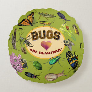 Bugs zijn mooi! Insecten Rond Kussen