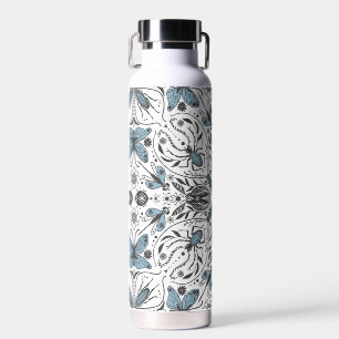 Bugs, zwart en blauw waterfles