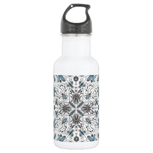 Bugs, zwart en blauw waterfles 