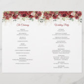 Buhu burgundy et blush roses plié programme (Dos)