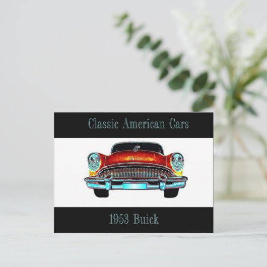 Buick 1953 Briefkaart (Staand voorkant)