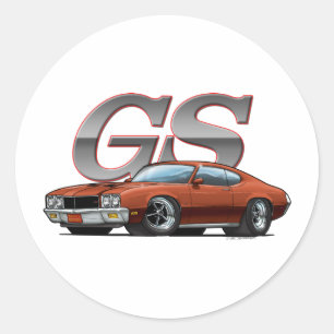 Buick GS_brown Ronde Sticker