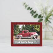 Buick Sports Coupe 1934 Briefkaart (Staand voorkant)