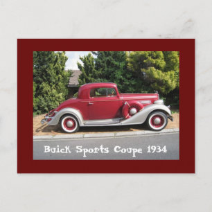 Buick Sports Coupe 1934 Briefkaart