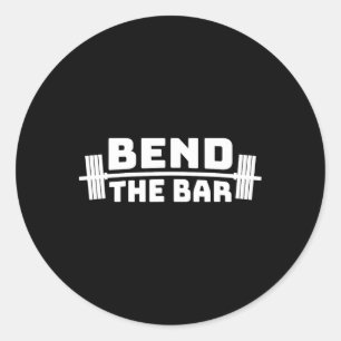Buig die bar Gewichtheffen Gym Ronde Sticker
