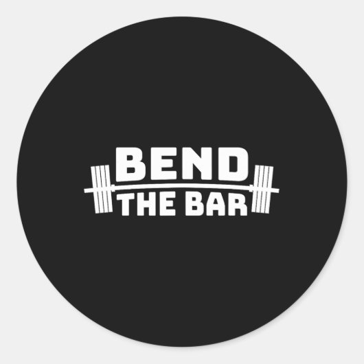 Buig die bar Gewichtheffen Gym Ronde Sticker (Voorkant)
