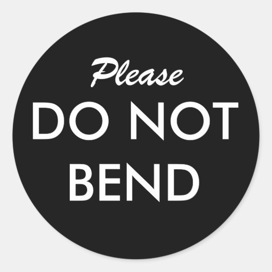 Buig geen Sticker (Voorkant)