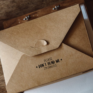 Buig me alsjeblieft niet, ik ben fragiel, verpakki 	rubberstempel