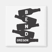 Buig Oregon Bierfles Stack Logo Magneet (Voorkant)