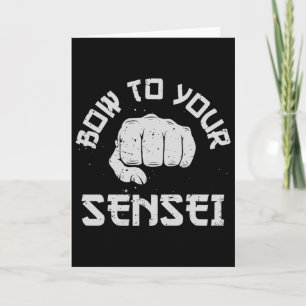 Buig Voor Je Sensei Grappige Karate Vechtkunst Ges Kaart