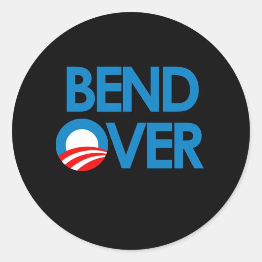 Buig voor Obama Ronde Sticker (Voorkant)