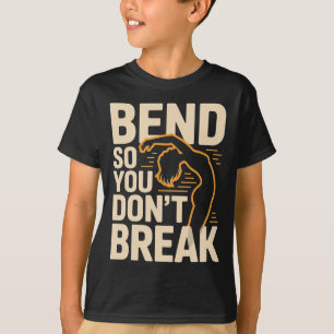 Buig zodat je niet breekt Yoga-houding Silhouet Fl T-shirt