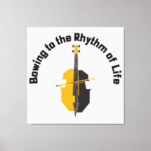 Buigen naar het Ritme van het Leven Cello Canvas Afdruk