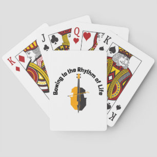 Buigen naar het Ritme van het Leven Cello Pokerkaarten