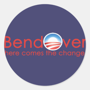 Buigen voor verandering van Barack Obamas Ronde Sticker