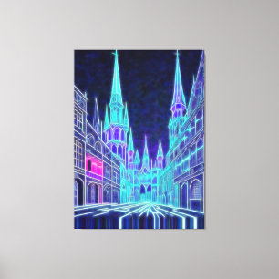 Buigende Akropolis Canvas Afdruk