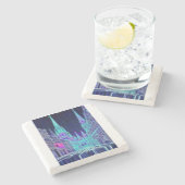 Buigende Akropolis Stenen Onderzetter (Zijkant)