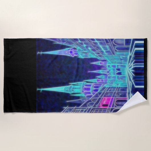 Buigende Akropolis Strandlaken (Voorkant)