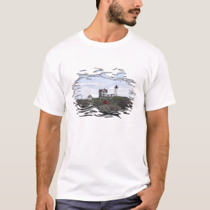 Buigvuurtoren, gekleurd schets t-shirt