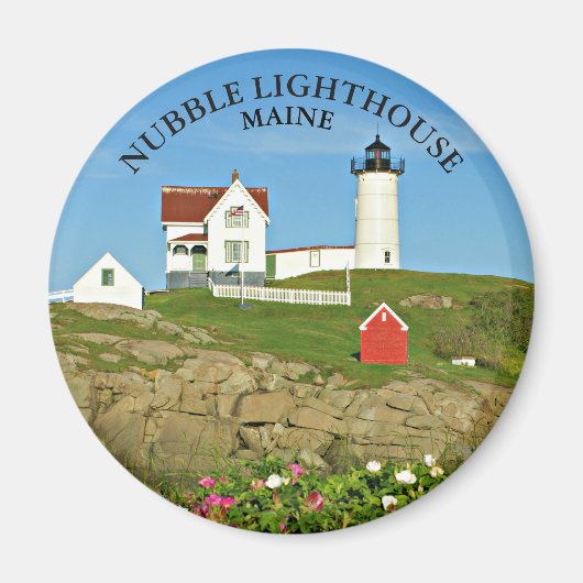 Buigvuurtoren, Maine Round Magnet Magneet (Voorkant)