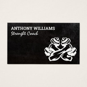 Buigzame armen met dumbbells visitekaartje