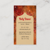 buikdanseres Marokkaans rood goud Visitekaartje (Achterkant)