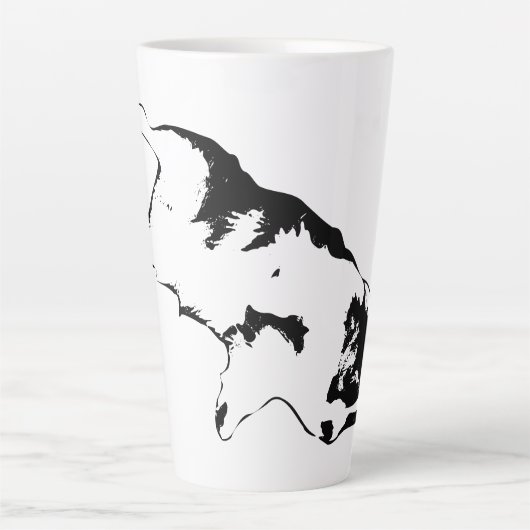 buikgelukzaligheid latte mok (Voorkant)