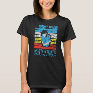 Buikpijn Overlevende buikpijn Ziekte retro vene T-shirt