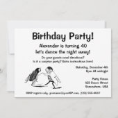  buikvliegers dansend Birthday Party Kaart (Achterkant)