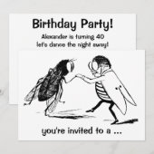  buikvliegers dansend Birthday Party Kaart (Voorkant / Achterkant)