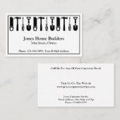 Builder Contractor Construction Business Card Visitekaartje (Voorkant / Achterkant)