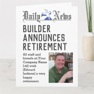 Builder Retirement Kaart om te personaliseren