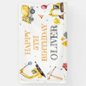 Builder's Dream Construction Party Boys Spandoek (Verticaal)