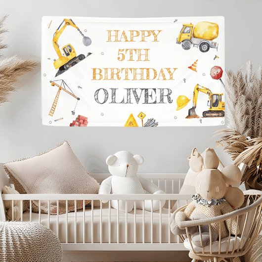 Builder's Dream Construction Party Boys Spandoek