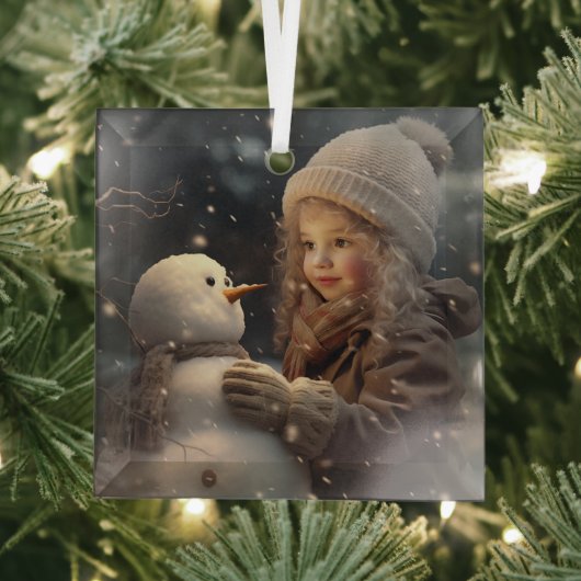 Building a Snowman Glas Ornament (Insitu)