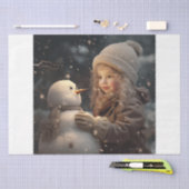 Building a Snowman Tissuepapier (Craft)