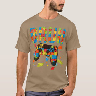 Building Blocks Bruh Gamer Brick Builder Boy frien T-shirt