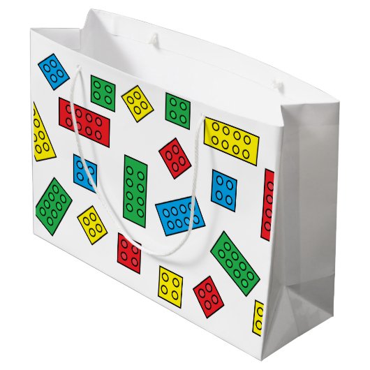 "Building Blocks" Grote Gift Bag Large Cadeautasje (Achterkant Gekanteld)