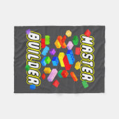 Building Bricks Master Builder Construction Block  Fleece Deken (Voorkant (Horizontaal))