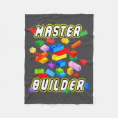 Building Bricks Master Builder Construction Block  Fleece Deken (Voorkant)